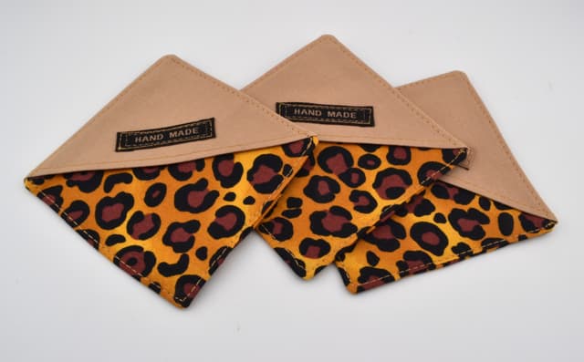 Leopard Print Fabric Corner Bookmark 