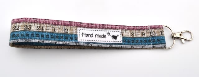 Measure Twice Wristlet Keychain