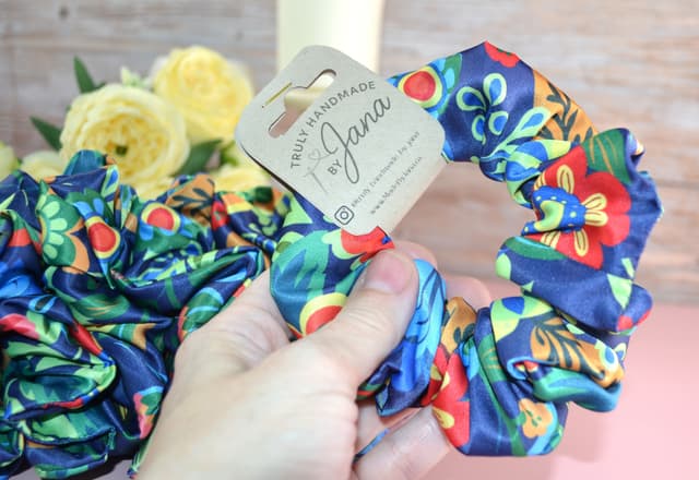 Velvet Sky Silk Scrunchie 