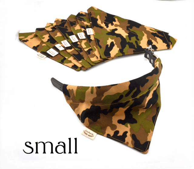 Camo Print Dog Bandana – Small 