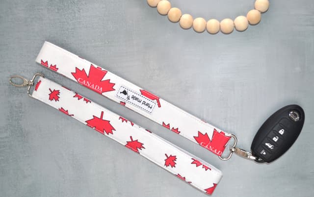 9"  True North Maple Wristlet Keychain