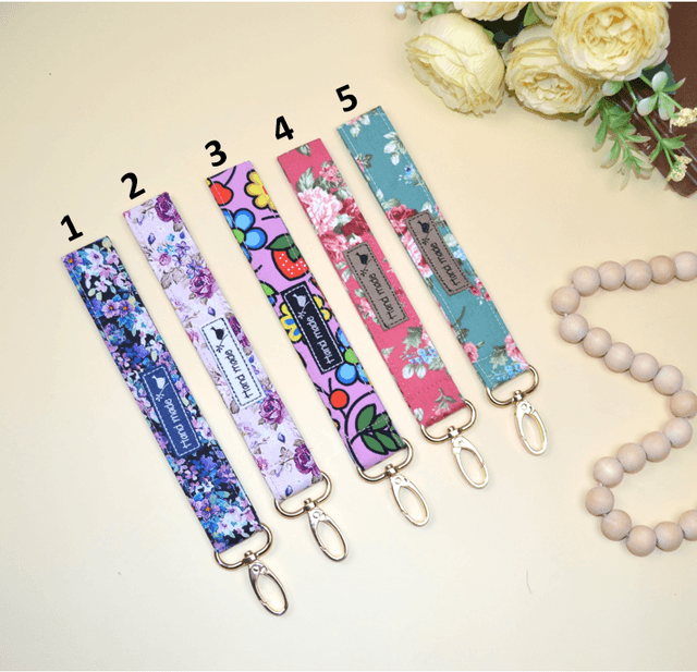 7” Colour Pop Wristlet Keychains, 5 prints to choose from