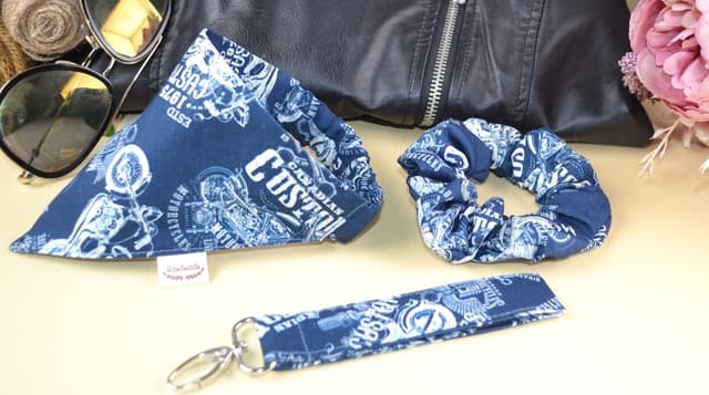 Midnight Moto Family Match Dog Bandana Set 