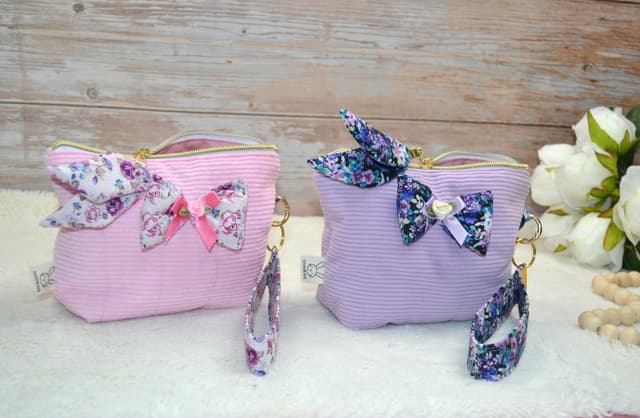 Cozy Corduroy Makeup Pouch, Blush or Lilac